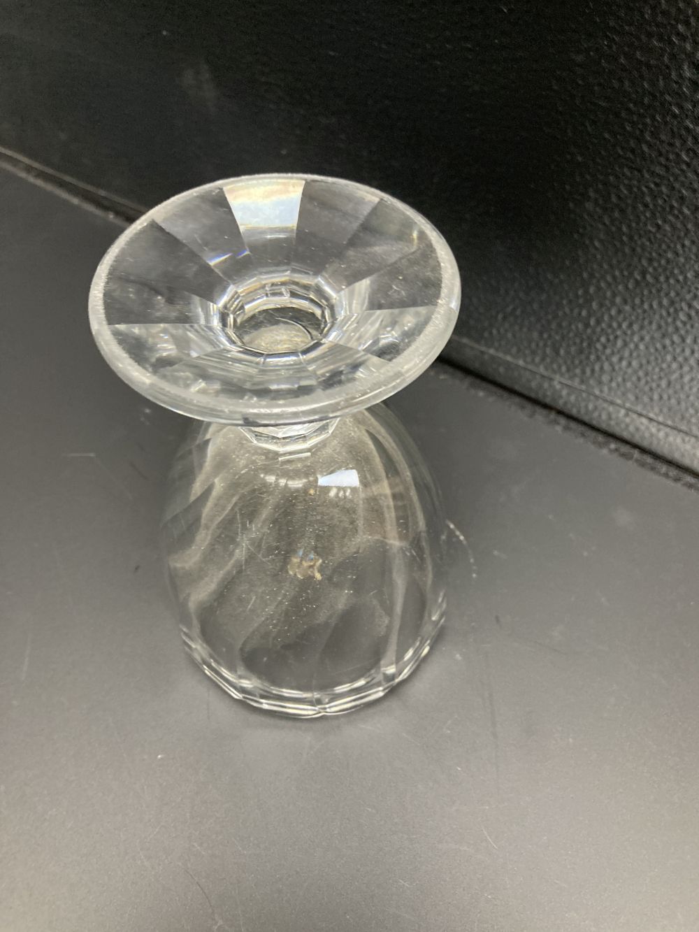 A cut sweetmeat glass, c.1780, 15cm